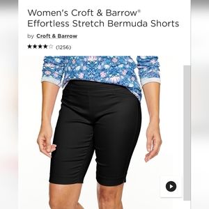 Women's Croft & Barrow Effortless Stretch Bermuda Shorts Size 14